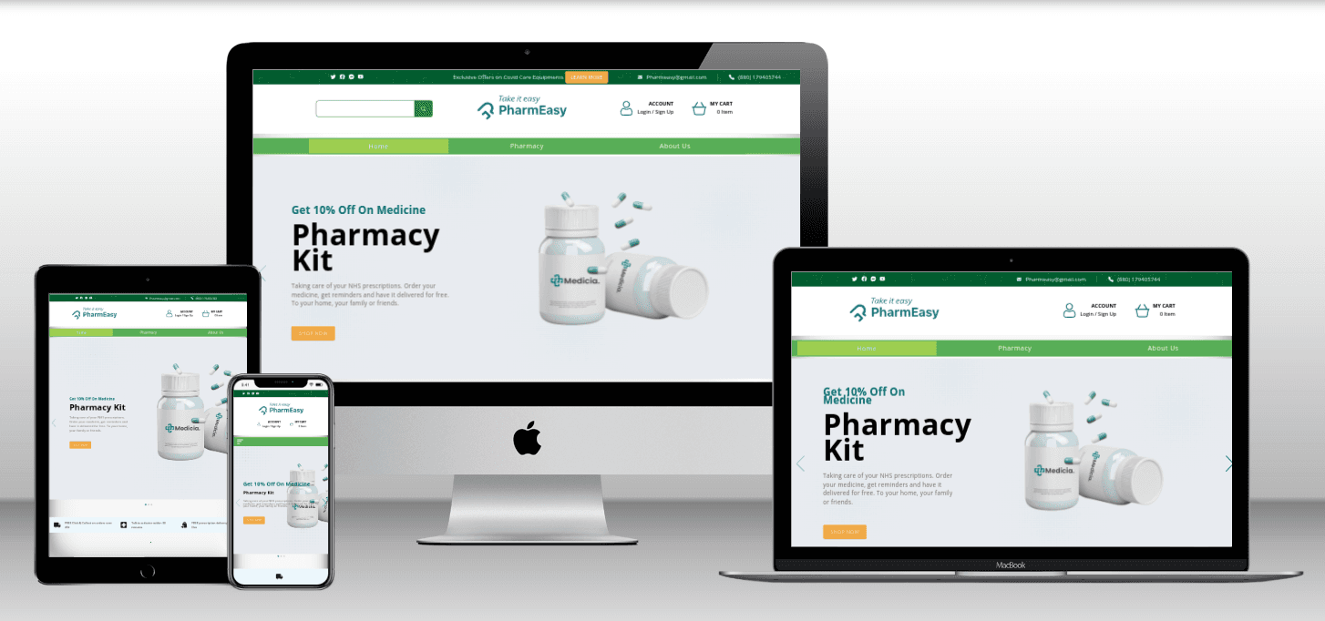 Pharmeasy || Mern Stack (2022) The project employed a tech stack that included React Router for routing, Firebase for user registration and JWT token verification, and Material UI and Styled Components for UI components, with a specific focus on creating an admin dashboard.